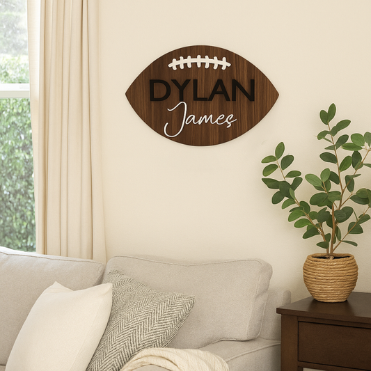 Custom Football Name Sign