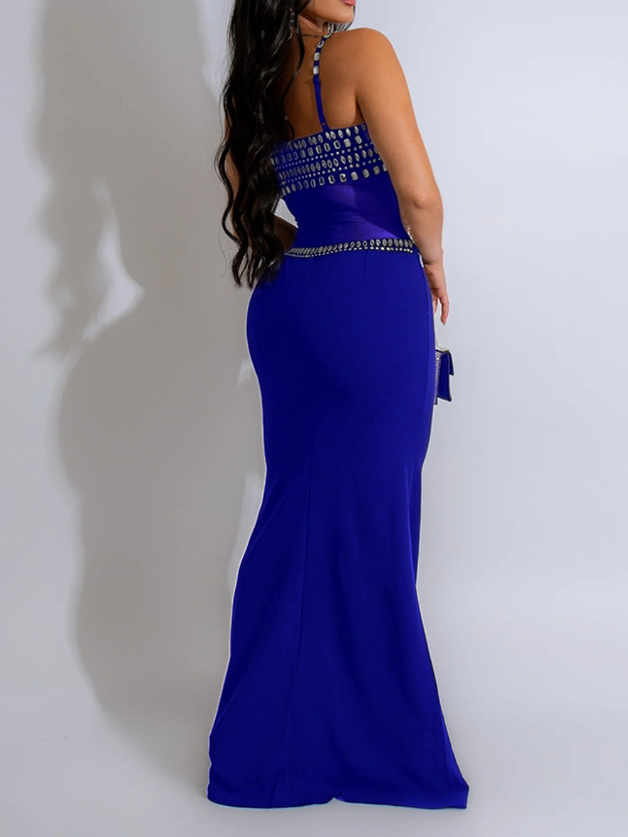 Rhinestone Evening Dress