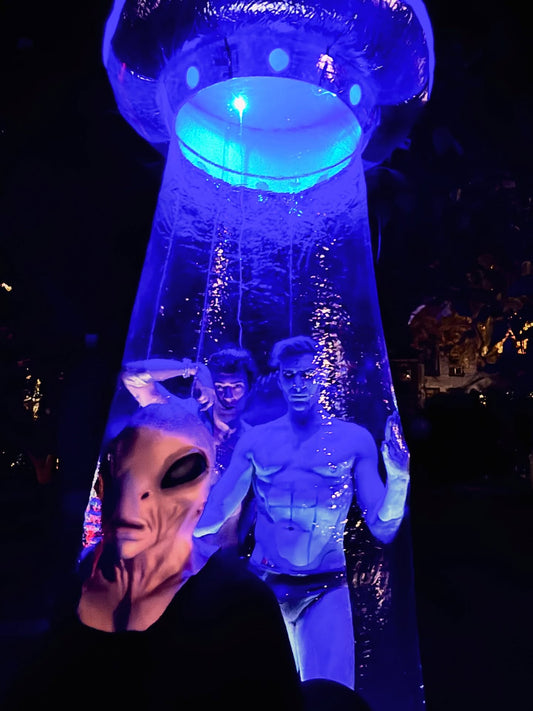 12ft UFO Alien inflatable with built in LED lights.