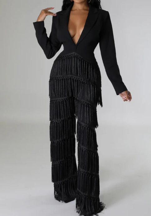 Chic Fringe Jumpsuit