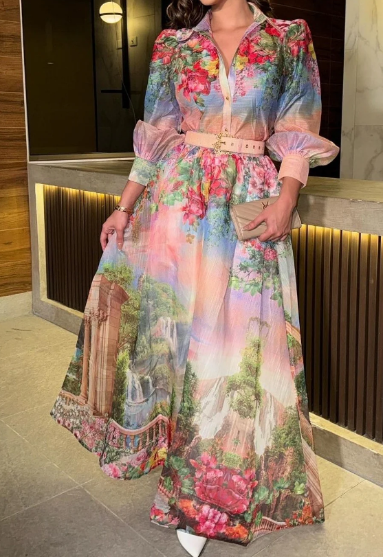 Demure Floral Skirt Set