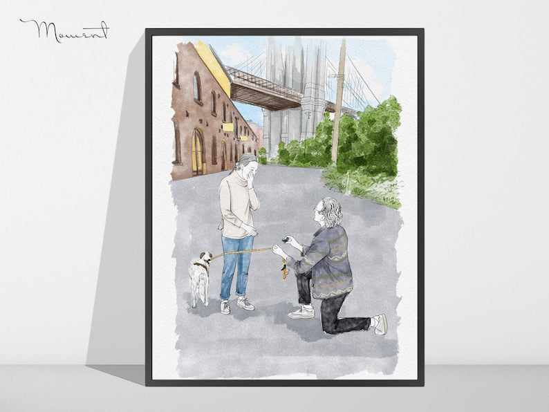 Couples Handpainted portrait