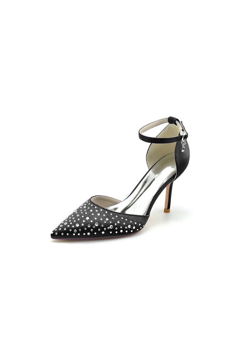 Pointed Toe High Heels with Ankle Strap