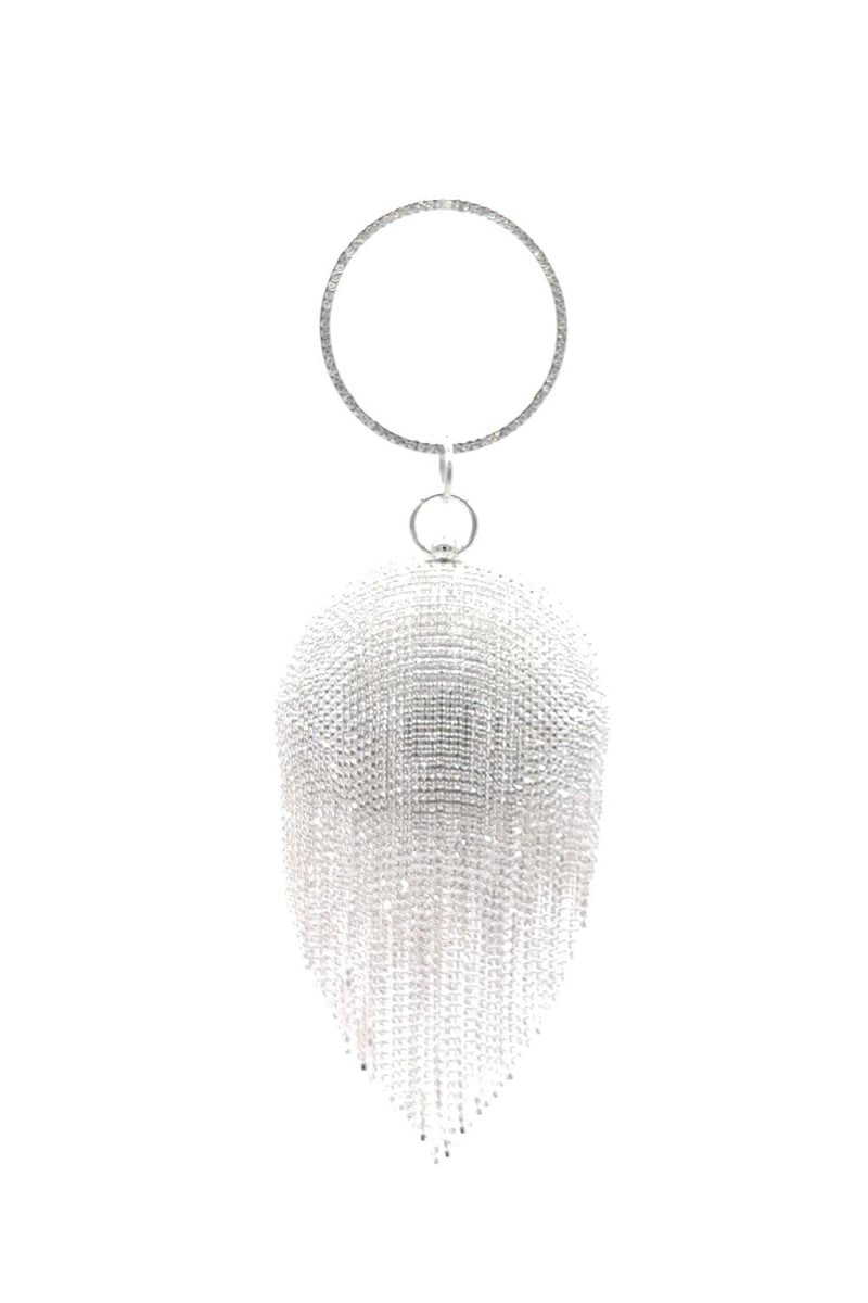 Women’s Rhinestone Fringe Disco Ball Evening Clutch Bags