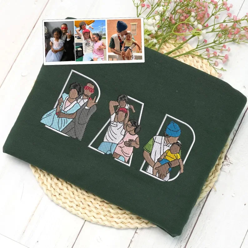 Custom Family Embroidered Sweatshirt – A Unique and Heartwarming Gift for Papa, Dad or Mama