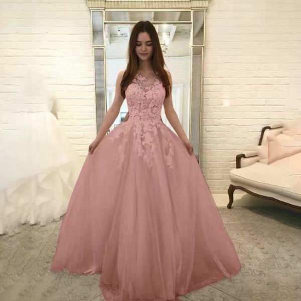 Resort style lace long wedding dress