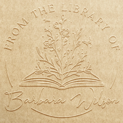 Custom BOOK EMBOSSER STAMP | Personalized Library Stamp | Choose from 5 Designs | Embosser, Wood or Self Inking | Ideal Gift for Book Lovers