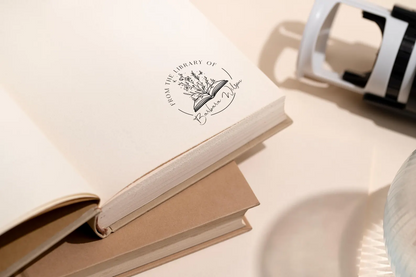 Custom BOOK EMBOSSER STAMP | Personalized Library Stamp | Choose from 5 Designs | Embosser, Wood or Self Inking | Ideal Gift for Book Lovers