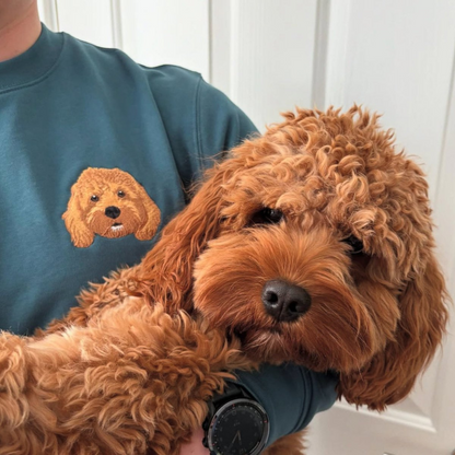 Embroidered Pet Portrait Organic Sweatshirt