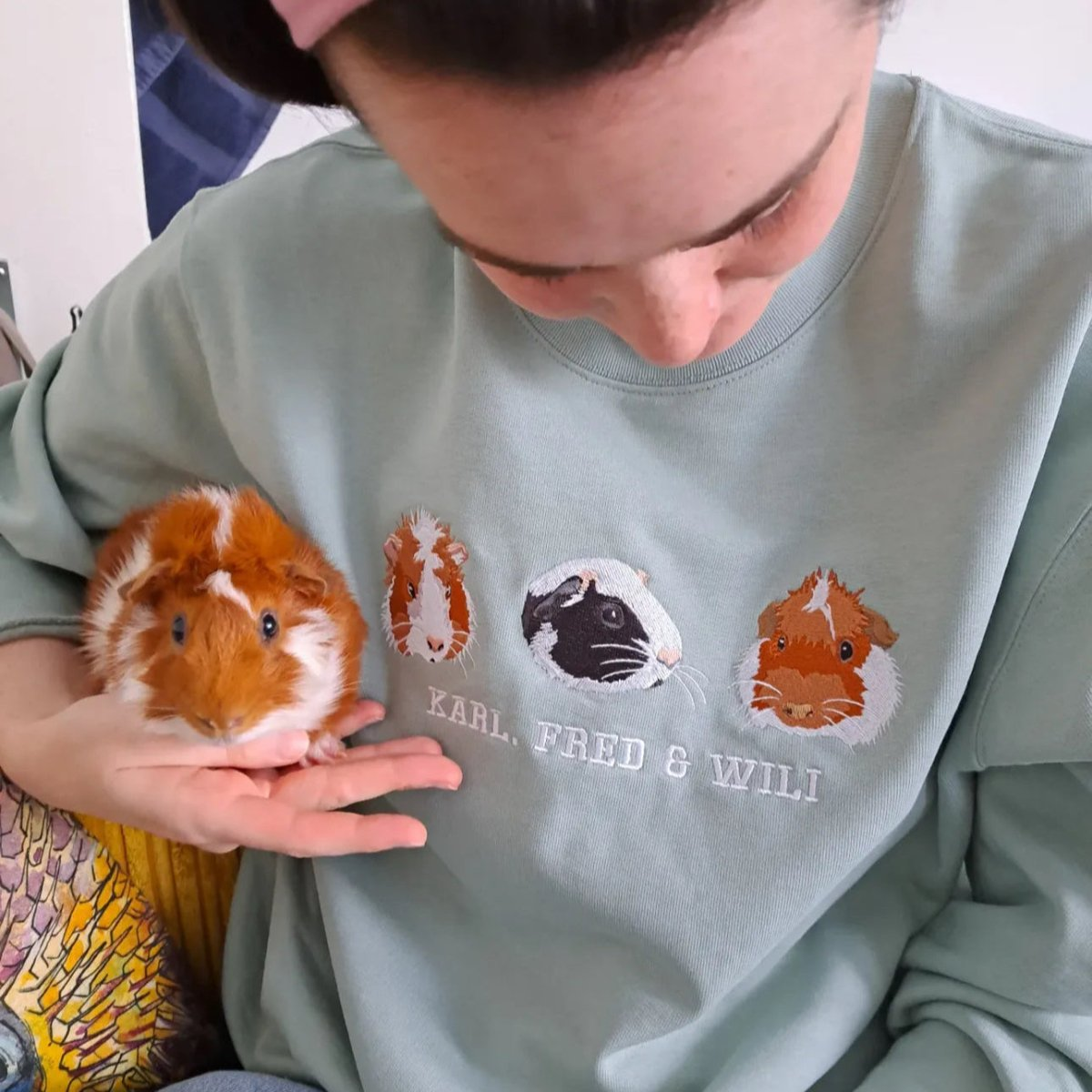 Embroidered Pet Portrait Organic Sweatshirt