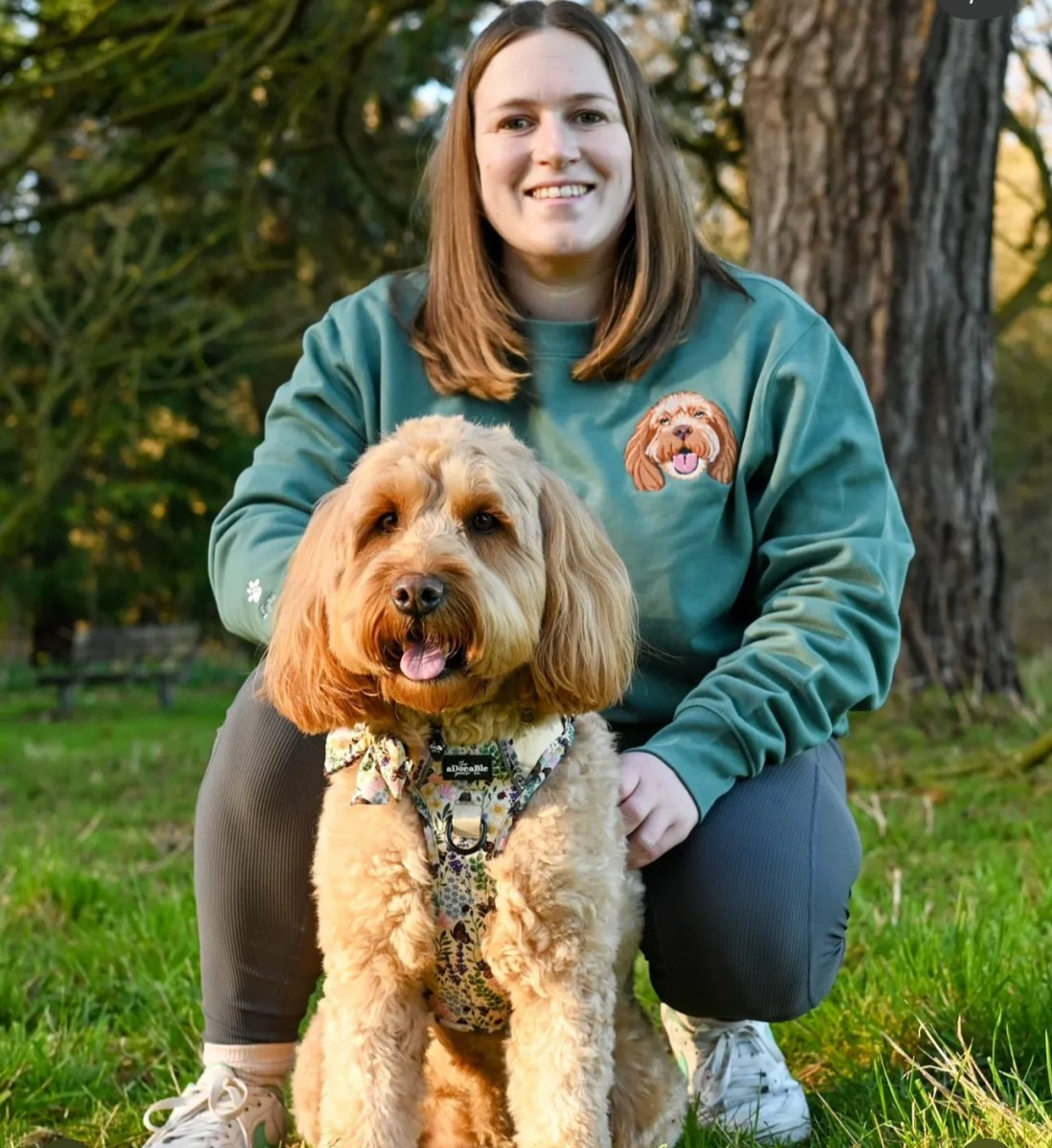 Embroidered Pet Portrait Organic Sweatshirt