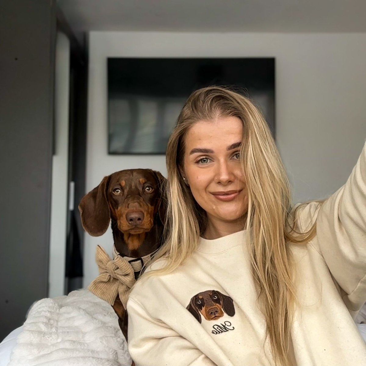 Embroidered Pet Portrait Organic Sweatshirt