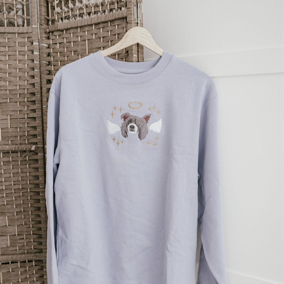 Embroidered Pet Portrait Organic Sweatshirt