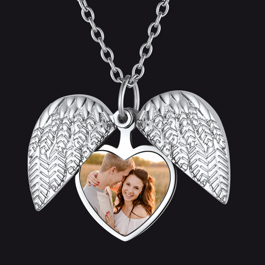 Angel Wings Love Heat Transfer Necklace