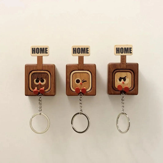 Magnetic Solid Wood Keychain
