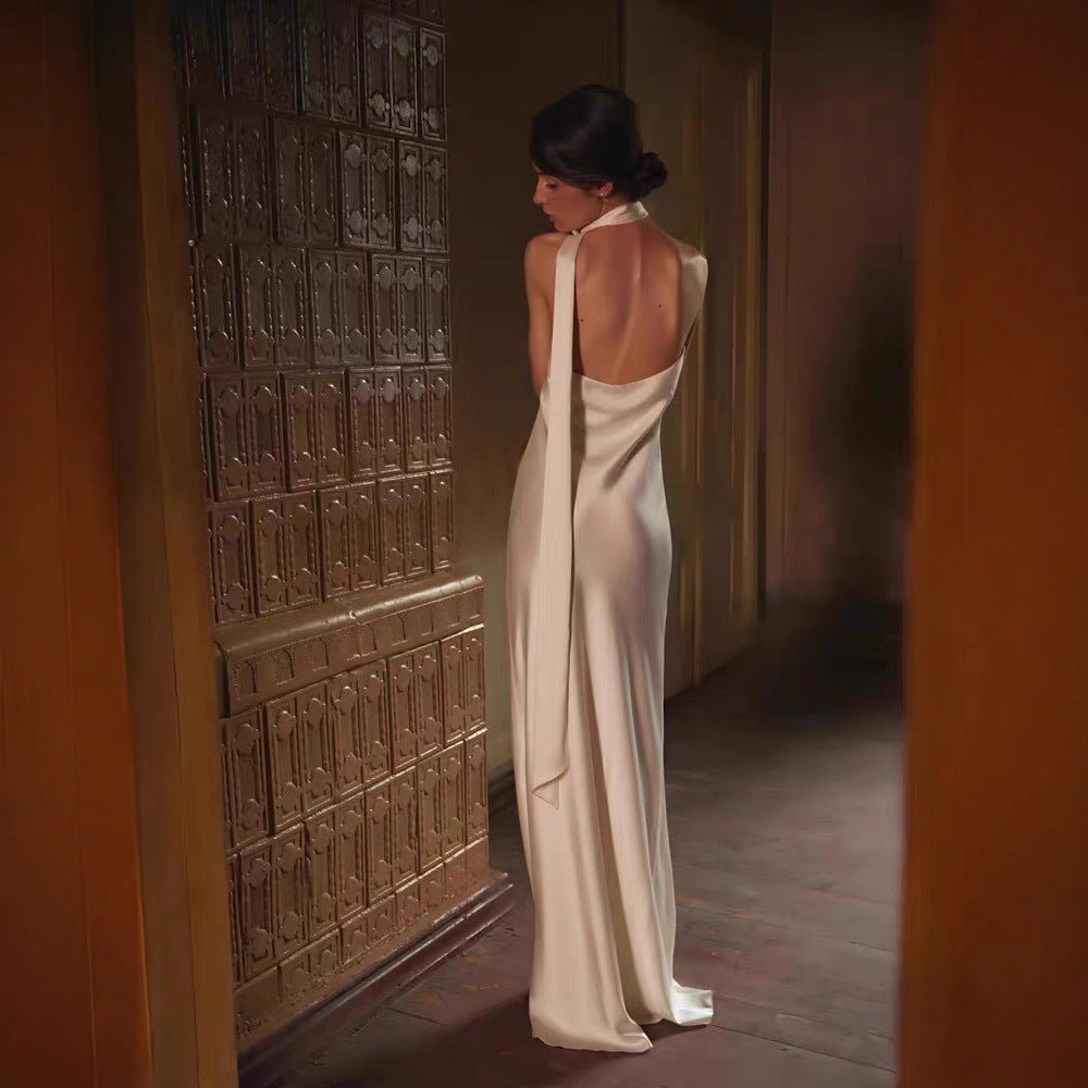 Halter Neck 3D Floral Dress