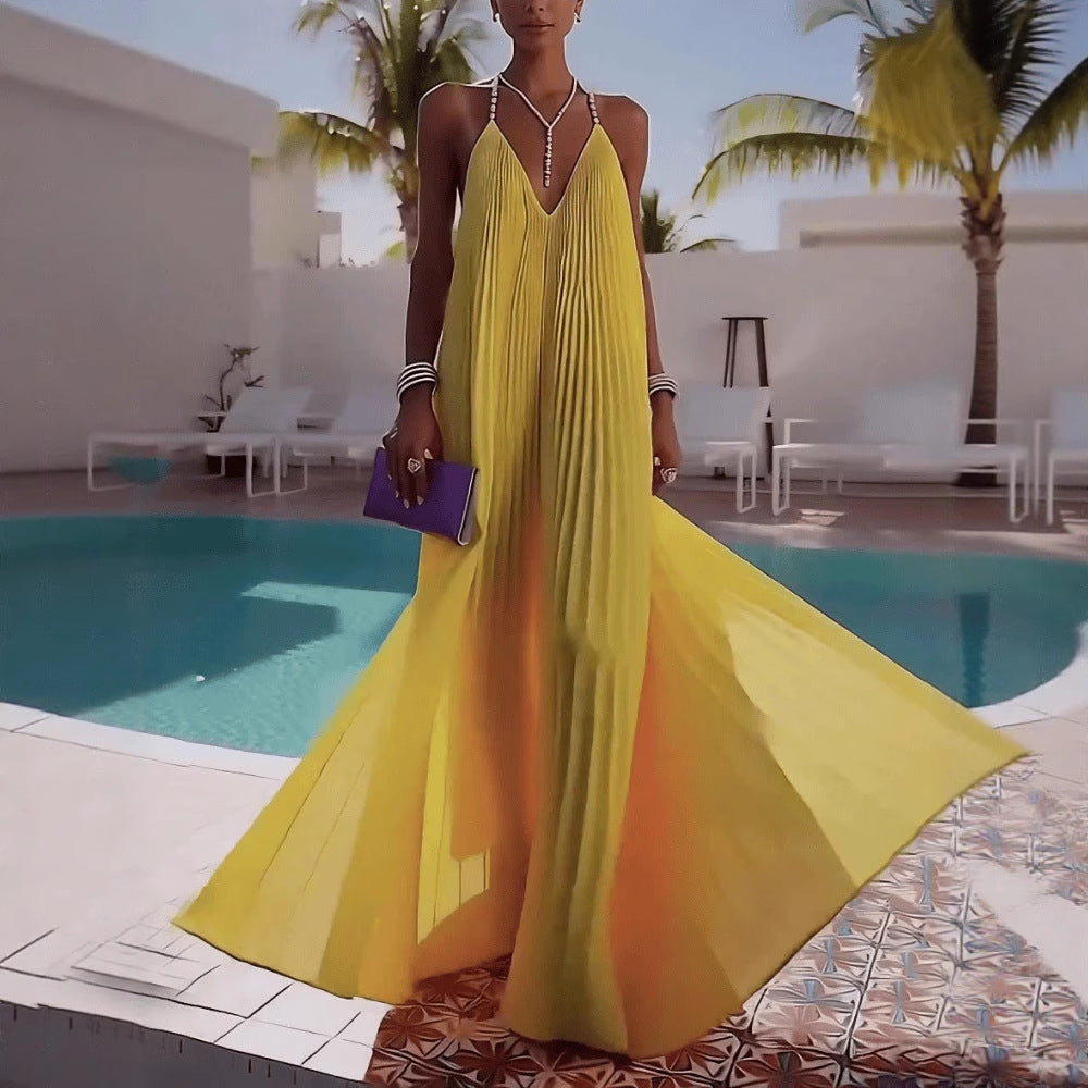 Crystal Pleated Gown