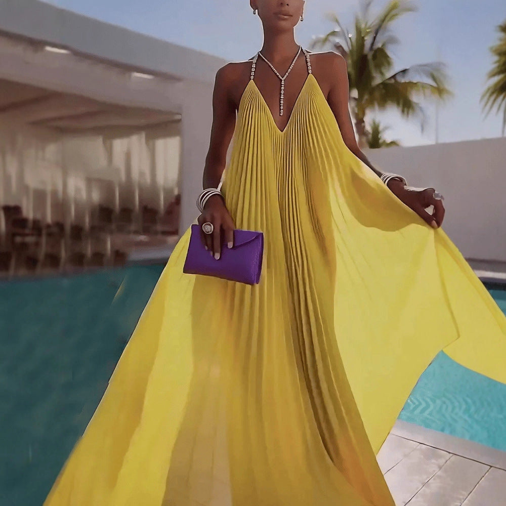 Crystal Pleated Gown