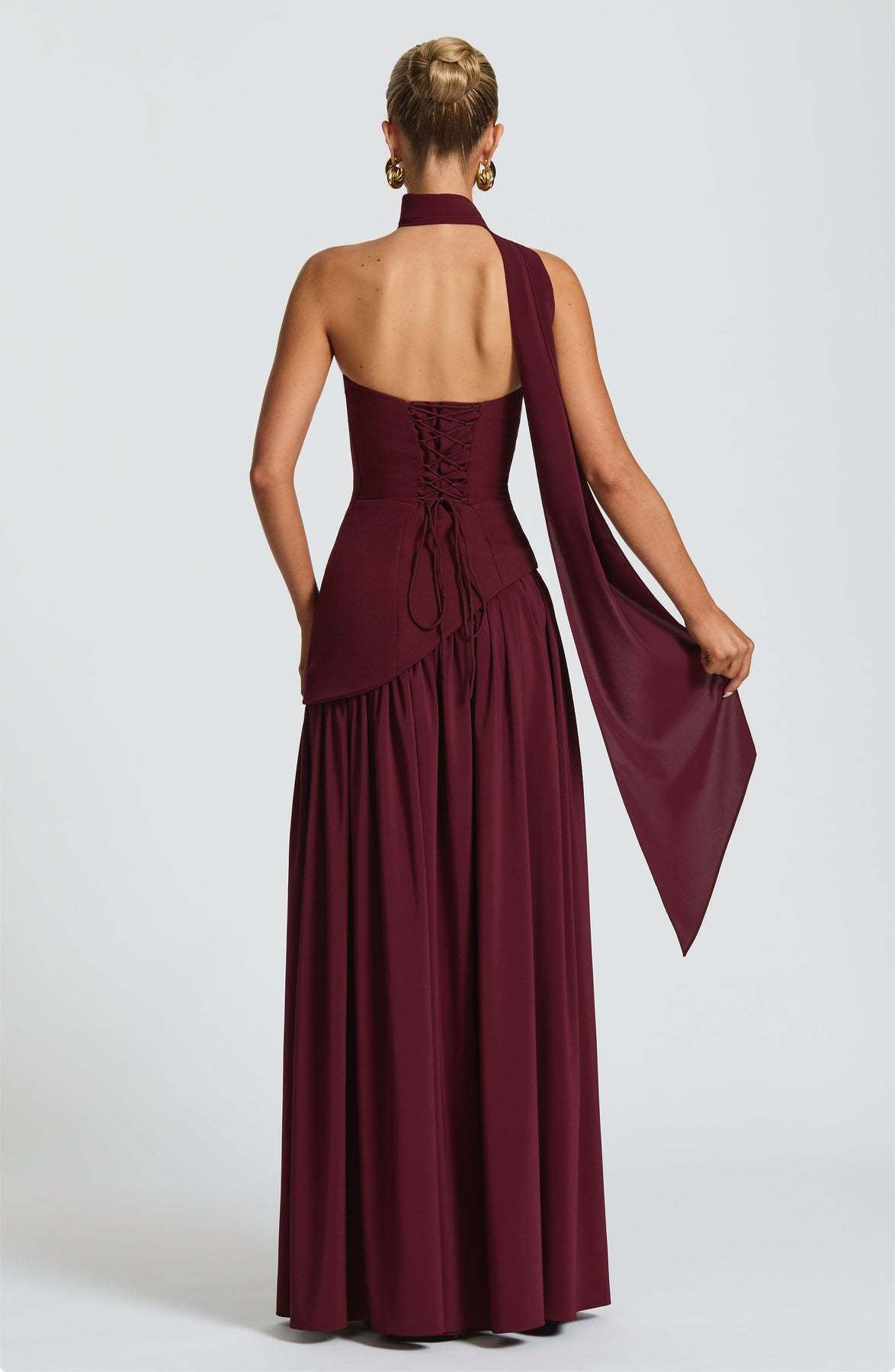 Solid Color Slit Dress