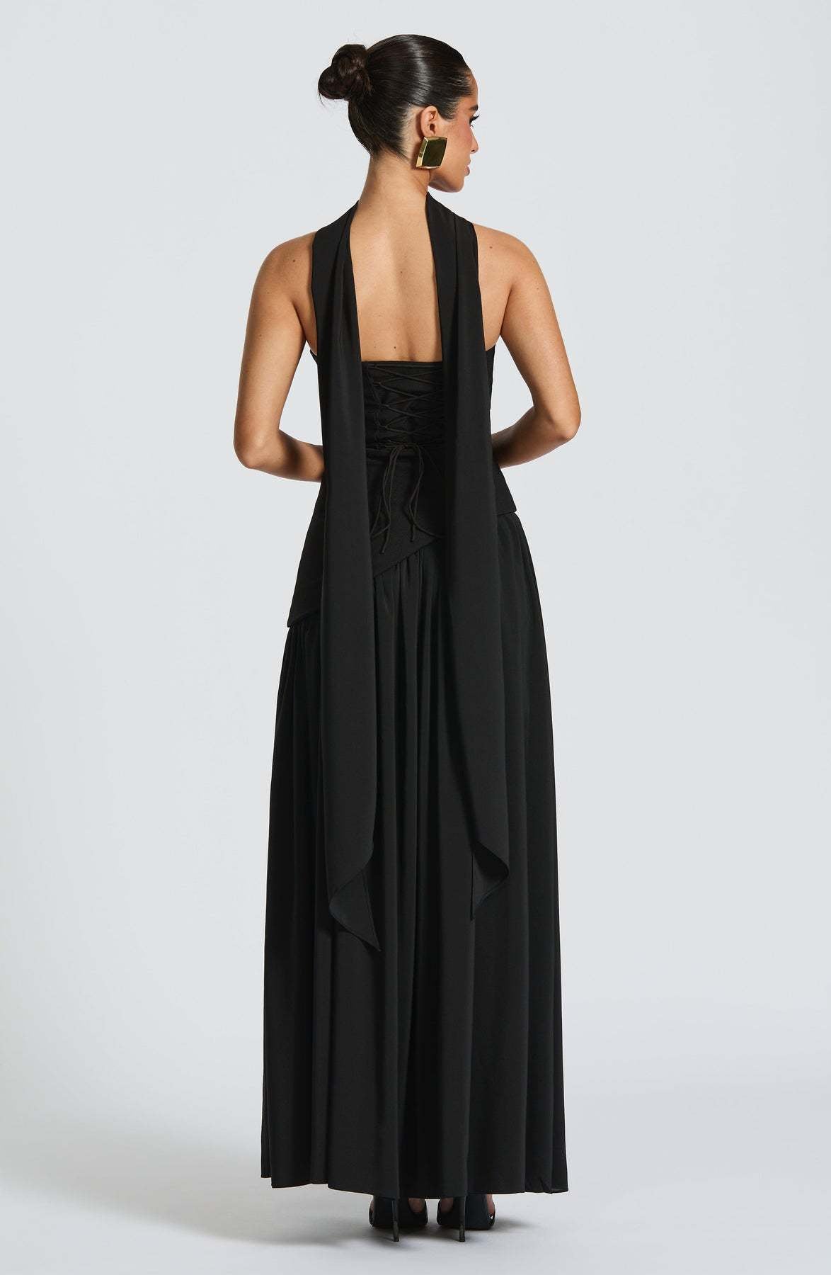Solid Color Slit Dress