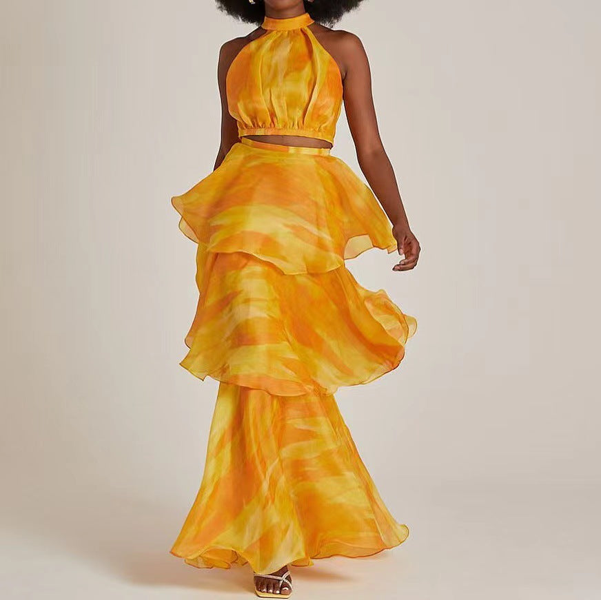 Floral Cake Skirt Set
