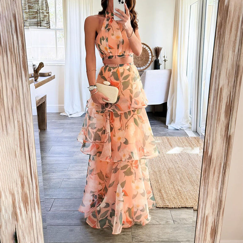 Floral Cake Skirt Set