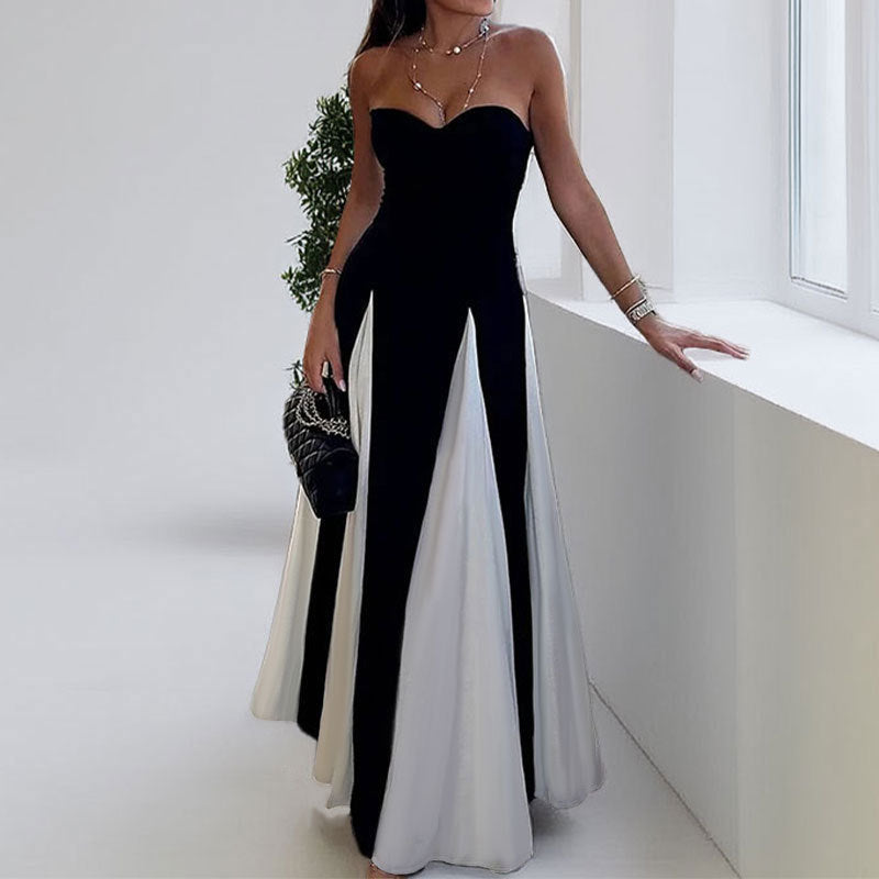 Color Block Maxi Gown