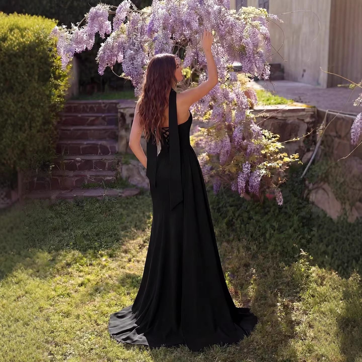 Sleeveless Strapless Split Bodycon Mermaid Evening Gown