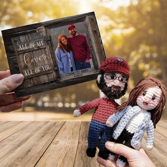 Personalized Crochet Doll with Photo Card