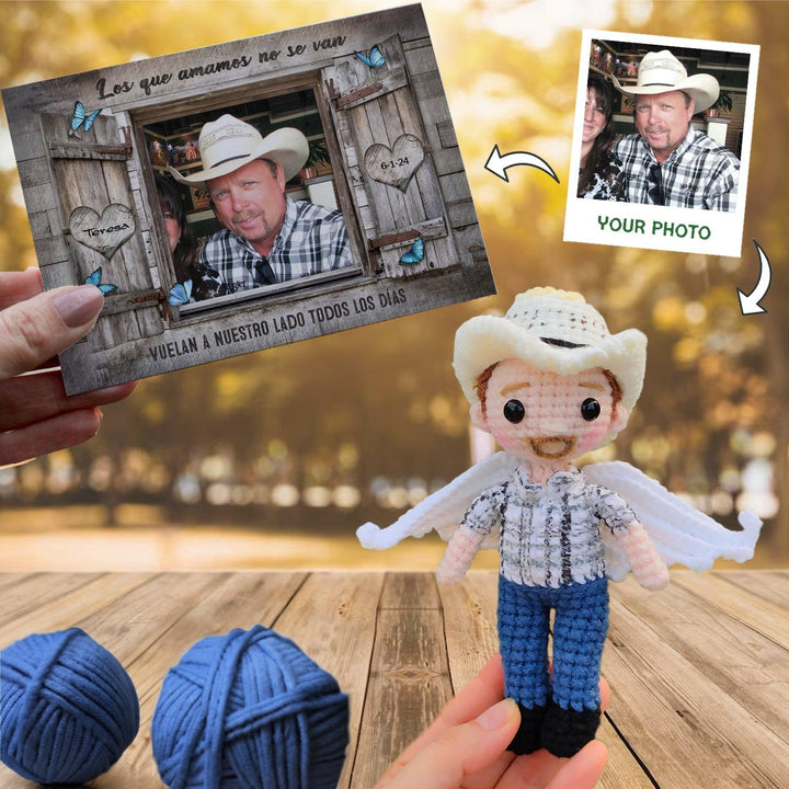 Personalized Crochet Doll with Photo Card