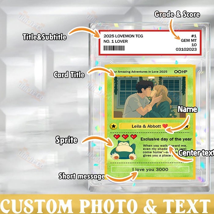 Custom Anime Photo Couple Card For Your love