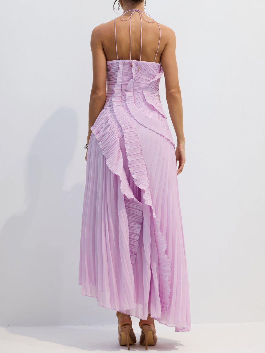 Ruffled Halter Neck Dress