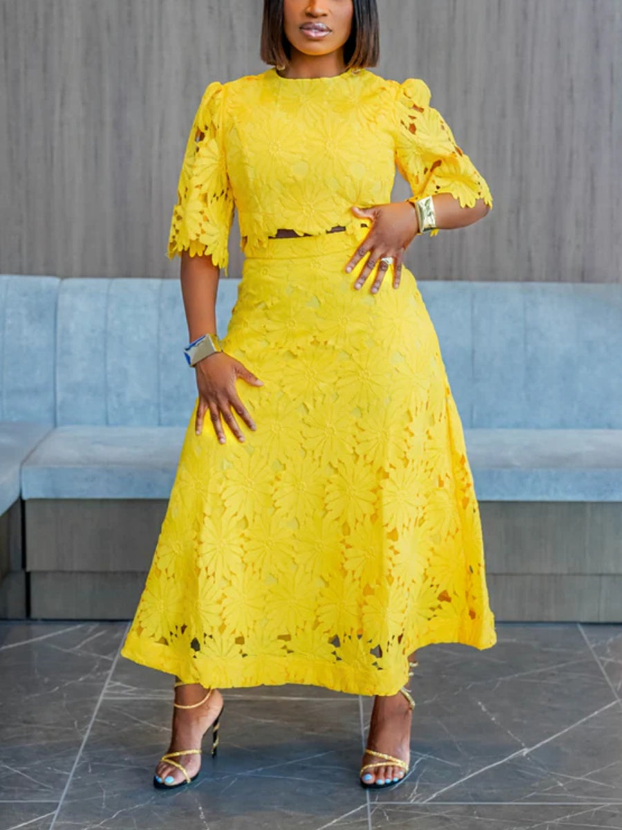 Sun-Flower Skirt Set