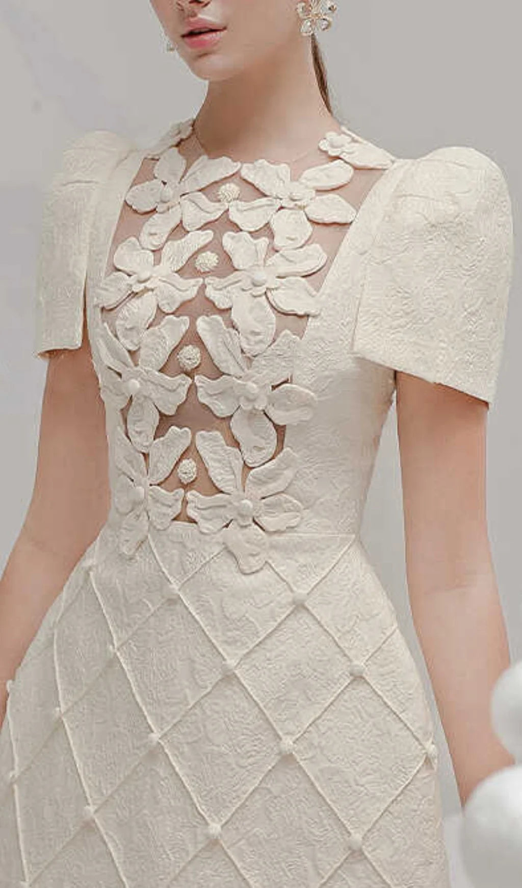 Beate Flower Embellished Mini Dress
