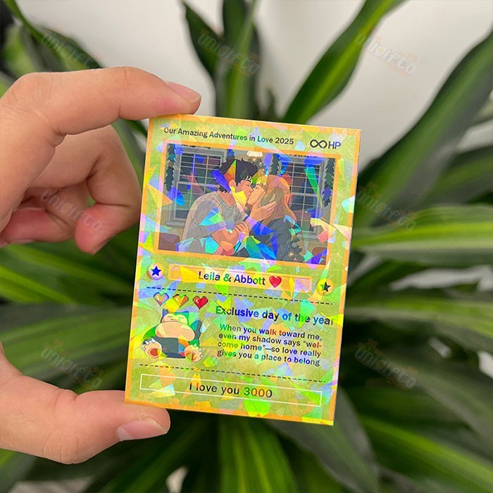 Custom Anime Photo Couple Card For Your love