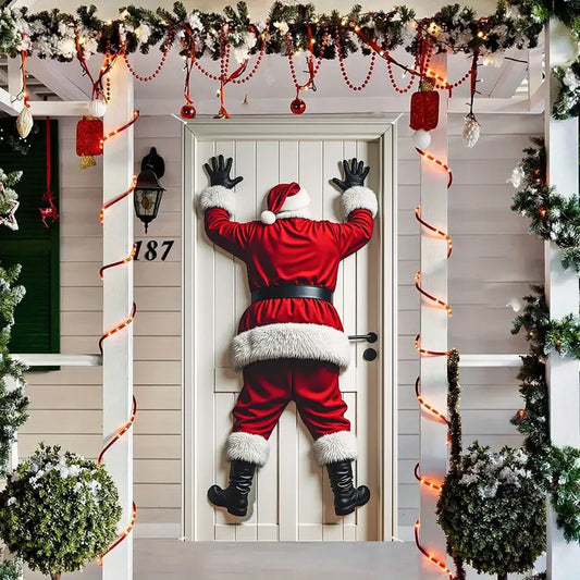 Santa Claus Door Decoration Banner