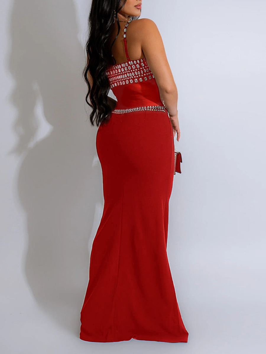 Rhinestone Evening Dress