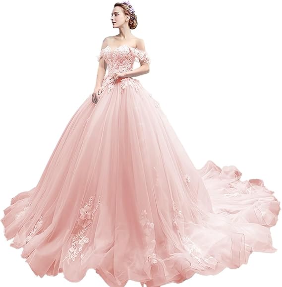 A-Line Lace Formal Gown off Shoulder Blue Bridal Wedding Dress