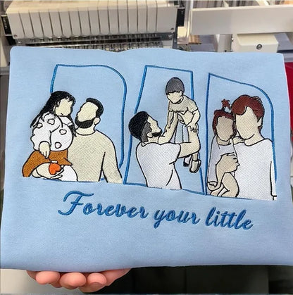 Custom Family Embroidered Sweatshirt – A Unique and Heartwarming Gift for Papa, Dad or Mama