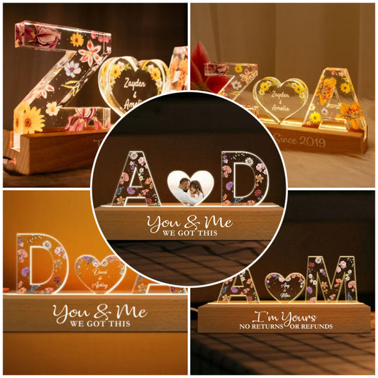 Personalized Acrylic Block LED Night Light