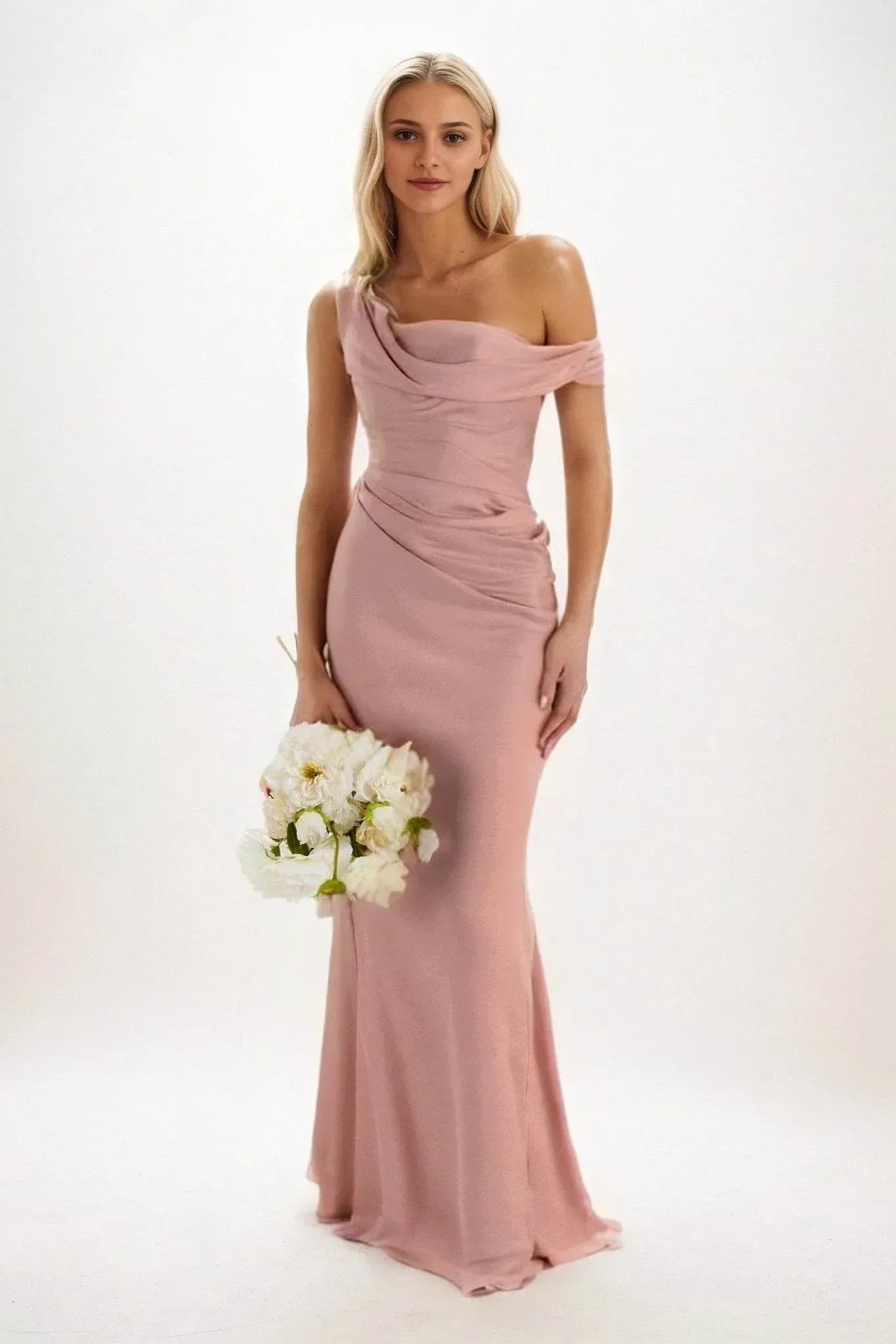 Sheath-Column Maxi Luxe Satin Dress CB0815CS