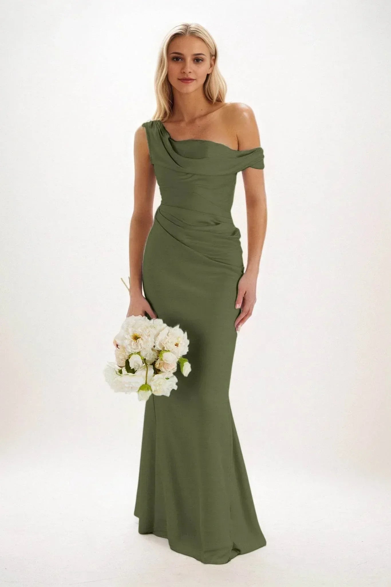 Sheath-Column Maxi Luxe Satin Dress CB0815CS