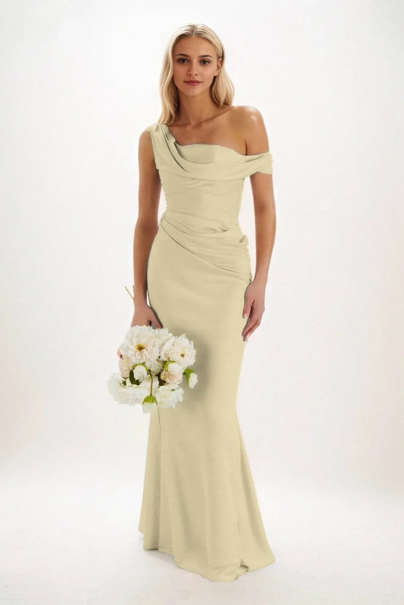 Sheath-Column Maxi Luxe Satin Dress CB0815CS