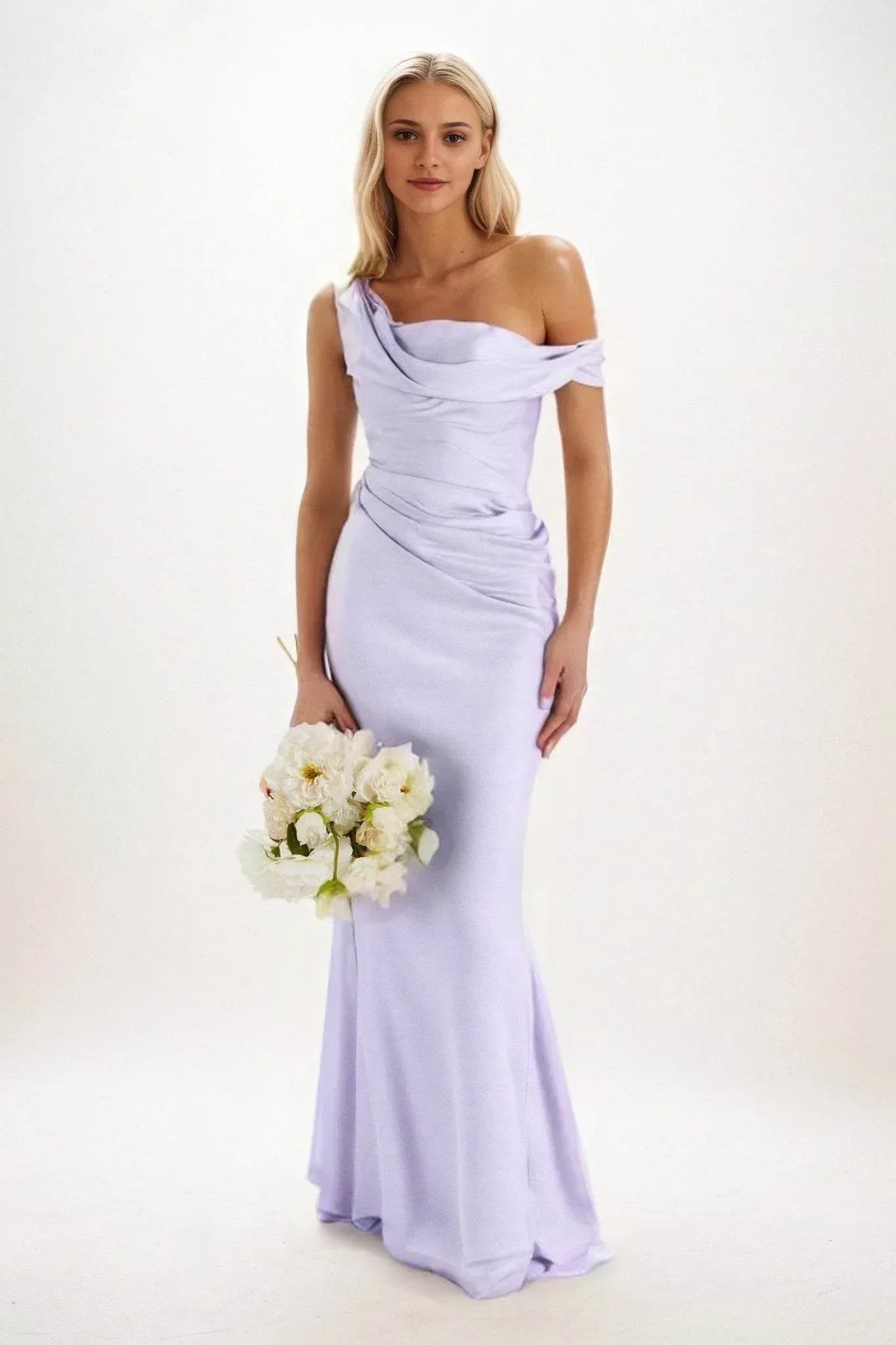 Sheath-Column Maxi Luxe Satin Dress CB0815CS