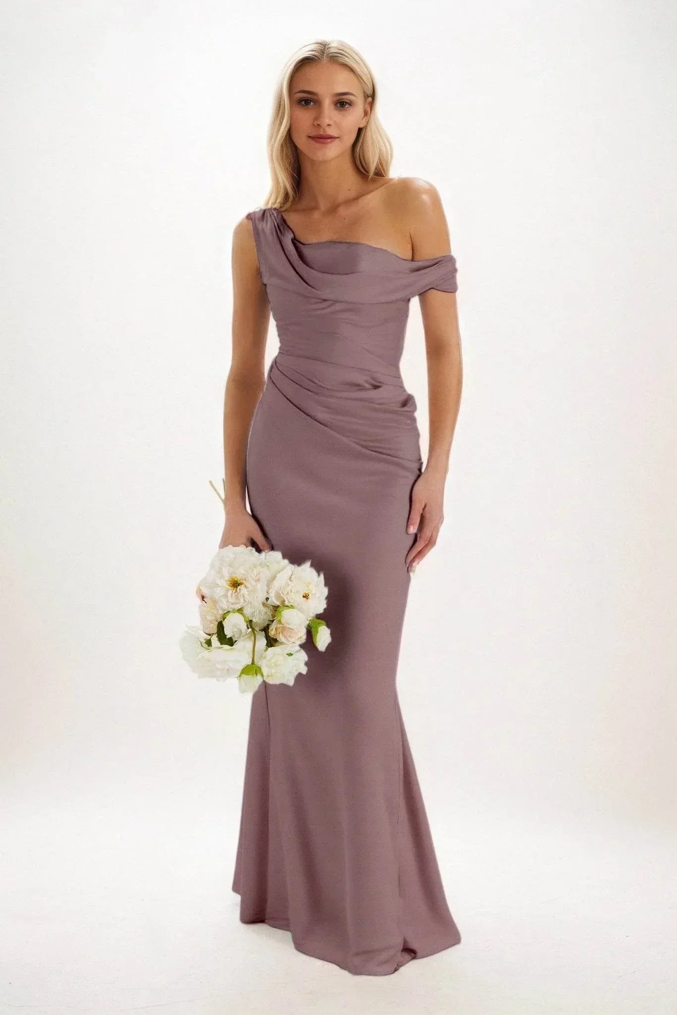 Sheath-Column Maxi Luxe Satin Dress CB0815CS