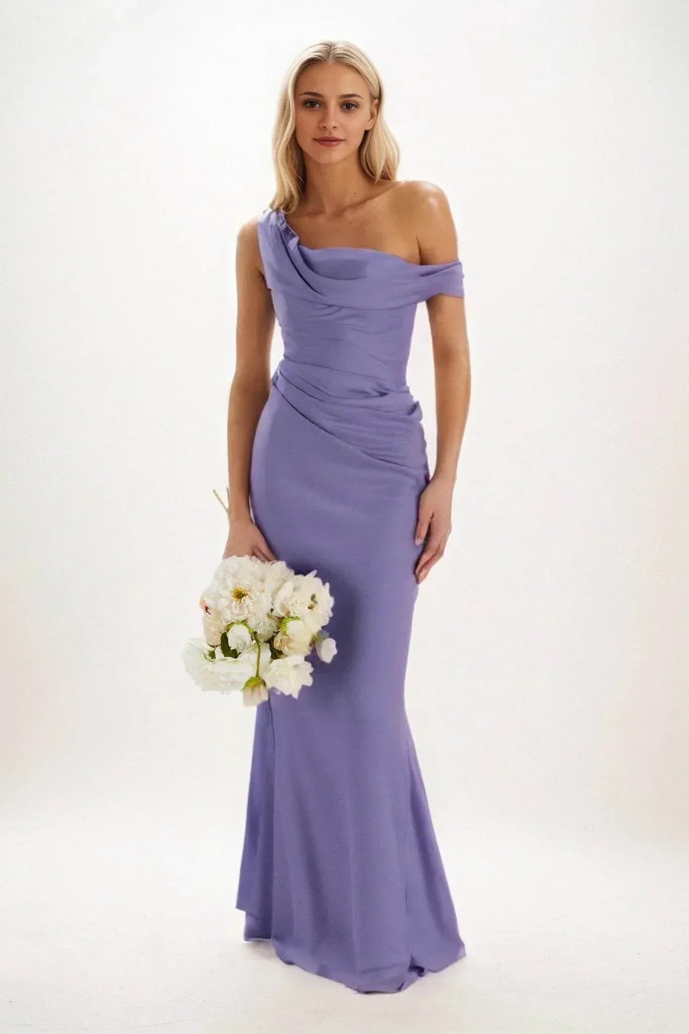 Sheath-Column Maxi Luxe Satin Dress CB0815CS