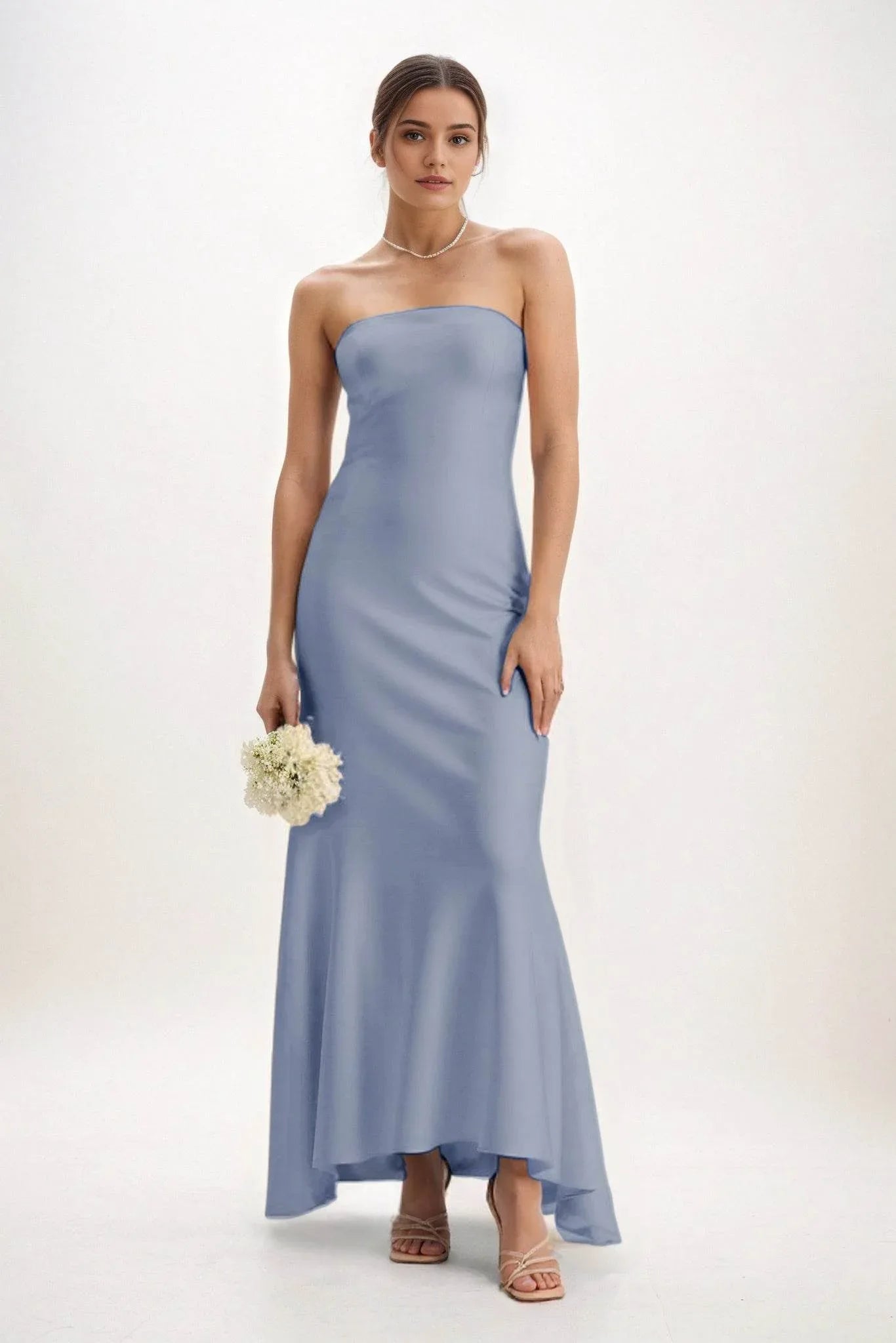 Sheath-Column Midi Luxe Satin Dress CB0829CS