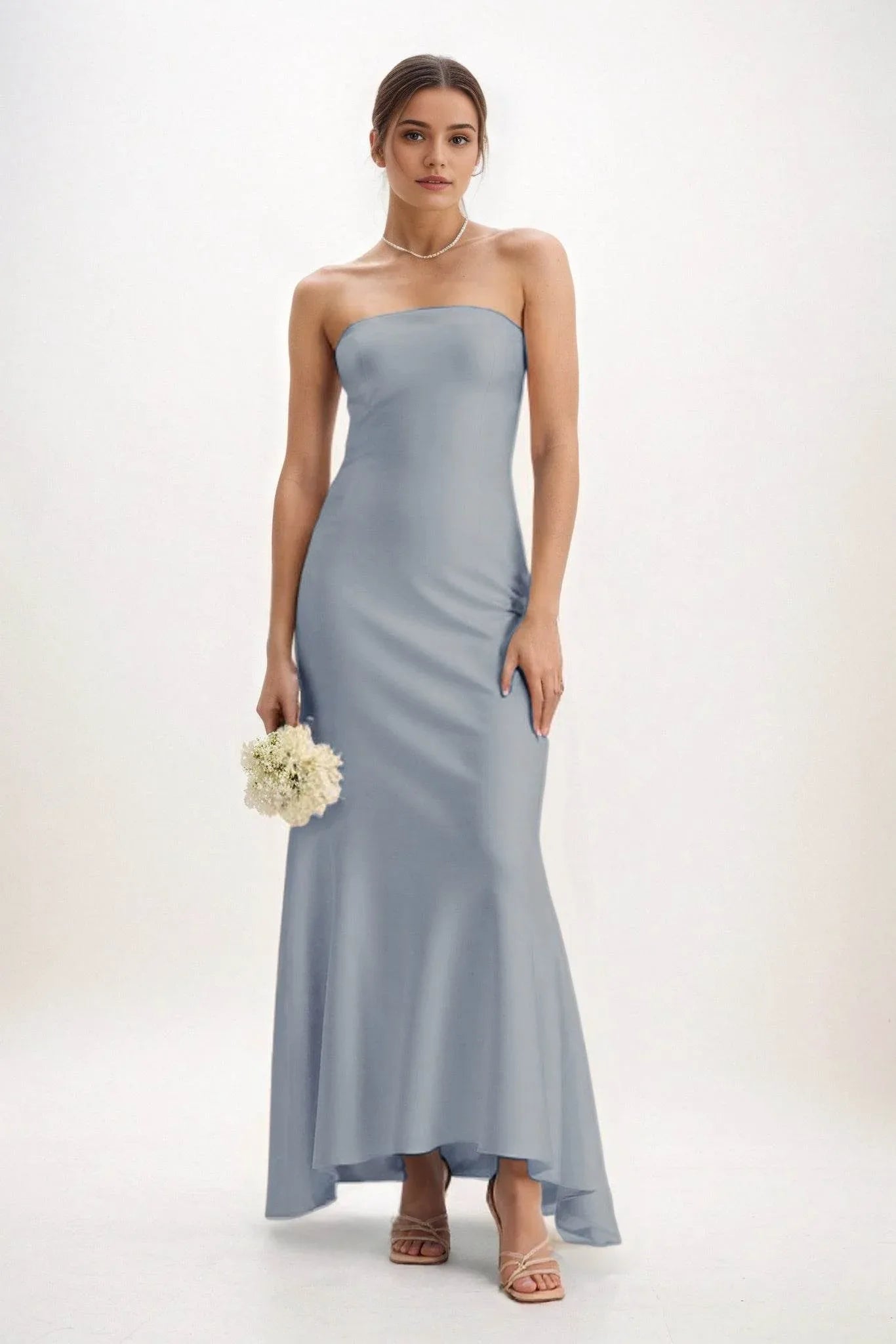 Sheath-Column Midi Luxe Satin Dress CB0829CS
