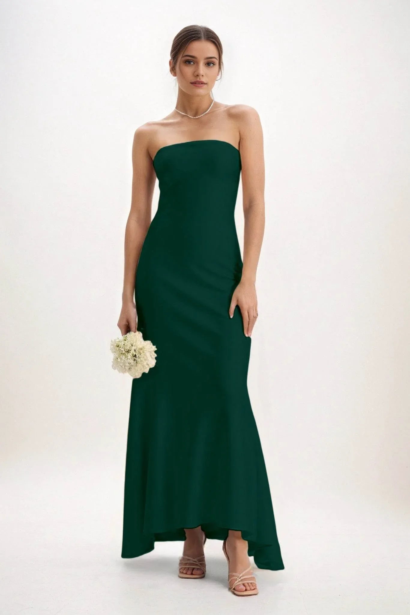 Sheath-Column Midi Luxe Satin Dress CB0829CS