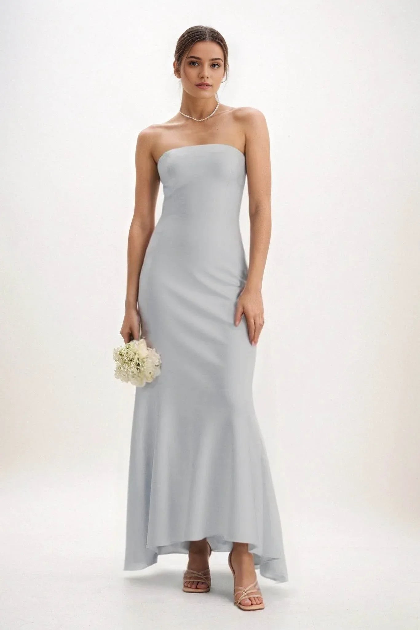 Sheath-Column Midi Luxe Satin Dress CB0829CS